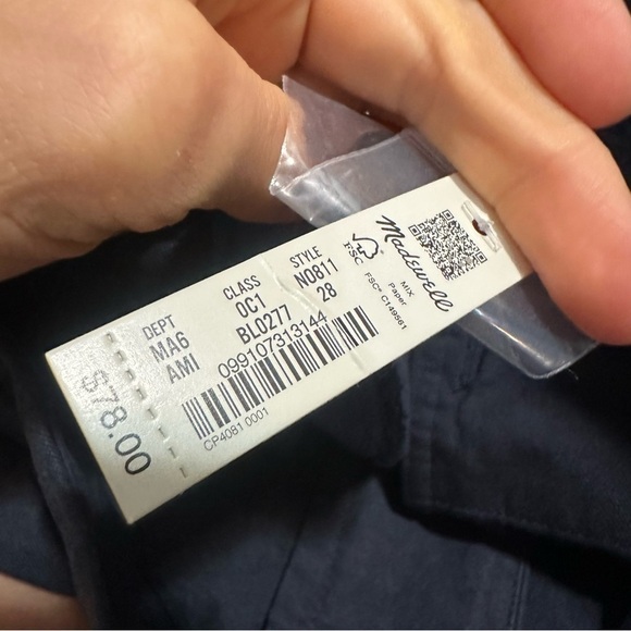 Madewell after midnight Cotton-Hemp Blend Pleated Shorts - Picture 6 of 6